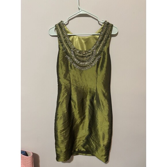 Sue Wong Nocturne Green Beaded Jewels Women’s Dress Size 6 - Picture 3 of 5
